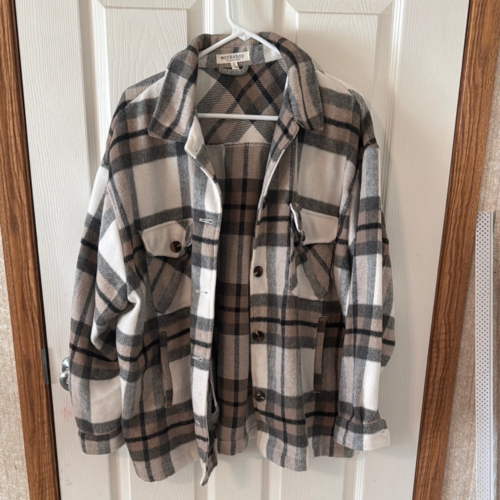 Woolrich Plaid Button-Up Jacket